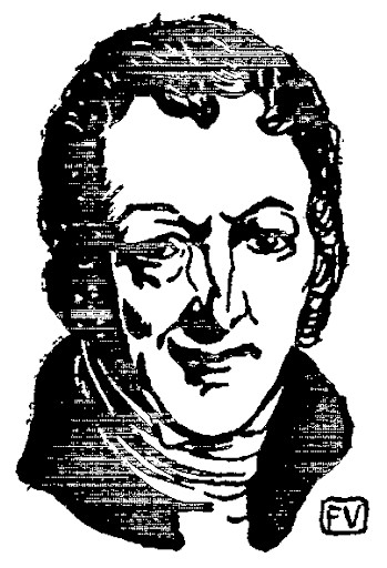 Line drawing of Thomas Malthus