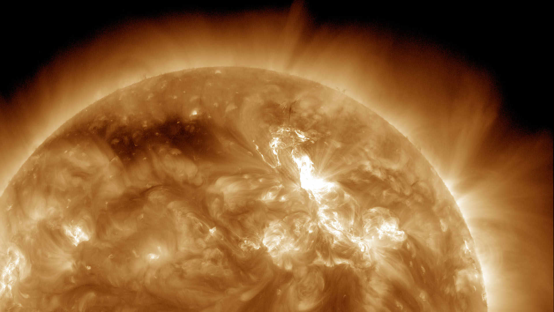 NASA photo of solar flare
